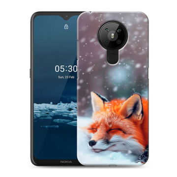Силиконовый чехол на Nokia 5.3 с принтом лиса Силиконовый чехол на Nokia 5.3 с принтом лиса