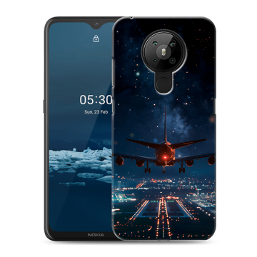 Силиконовый чехол на Nokia 5.3 с принтом самолет Силиконовый чехол на Nokia 5.3 с принтом самолет