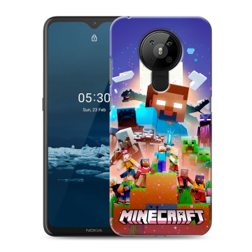 Силиконовый чехол на Nokia 5.3 с принтом Майнкрафт Minecraft Силиконовый чехол на Nokia 5.3 с принтом Майнкрафт Minecraft