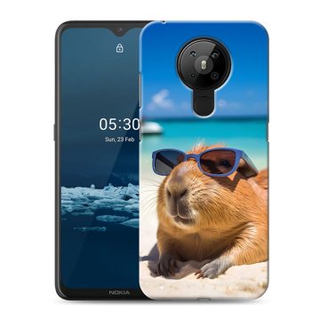 Силиконовый чехол на Nokia 5.3 с принтом Капибара Силиконовый чехол на Nokia 5.3 с принтом Капибара