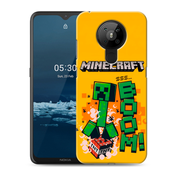 Силиконовый чехол на Nokia 5.3 с принтом Майнкрафт Minecraft Силиконовый чехол на Nokia 5.3 с принтом Майнкрафт Minecraft