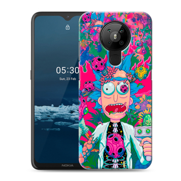 Силиконовый чехол на Nokia 5.3 с принтом Рик и Морти Rick Morty Силиконовый чехол на Nokia 5.3 с принтом Рик и Морти Rick Morty