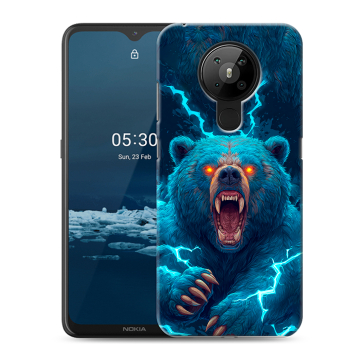 Силиконовый чехол на Nokia 5.3 с принтом Медведь