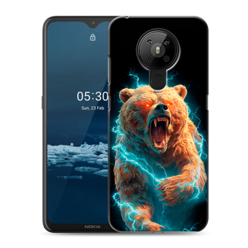 Силиконовый чехол на Nokia 5.3 с принтом Медведь