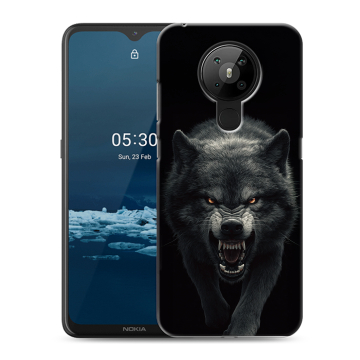 Силиконовый чехол на Nokia 5.3 с принтом Волк