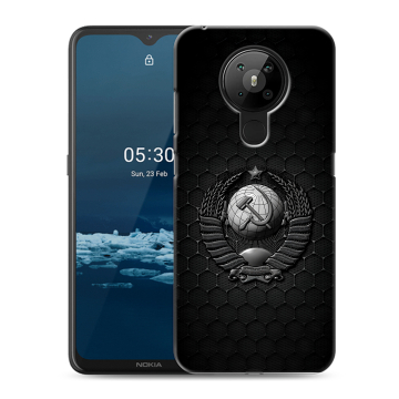 Силиконовый чехол на Nokia 5.3 с принтом Герб Флаг СССР