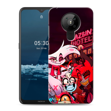 Силиконовый чехол на Nokia 5.3 с принтом Hazbin Hotel Отель Хазбин Силиконовый чехол на Nokia 5.3 с принтом Hazbin Hotel Отель Хазбин