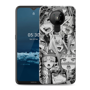 Силиконовый чехол на Nokia 5.3 с принтом Ahegao Ахегао Аниме