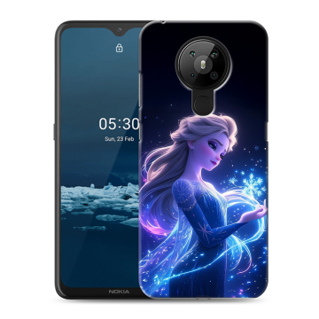 Силиконовый чехол на Nokia 5.3 с принтом Холодное сердце Frozen Силиконовый чехол на Nokia 5.3 с принтом Холодное сердце Frozen