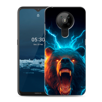 Силиконовый чехол на Nokia 5.3 с принтом Медведь