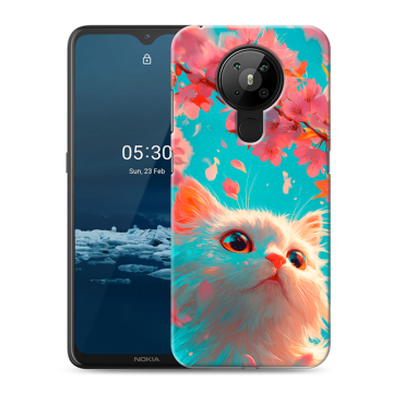 Силиконовый чехол на Nokia 5.3 с принтом Красивый кот
