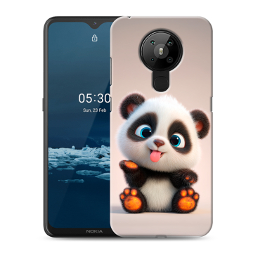 Силиконовый чехол на Nokia 5.3 с принтом милая панда Силиконовый чехол на Nokia 5.3 с принтом милая панда