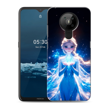 Силиконовый чехол на Nokia 5.3 с принтом Холодное сердце Frozen