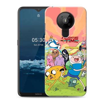Силиконовый чехол на Nokia 5.3 с принтом Adventure time Время приключений