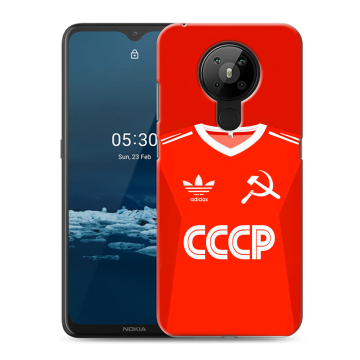 Силиконовый чехол на Nokia 5.3 с принтом Флаг Герб СССР