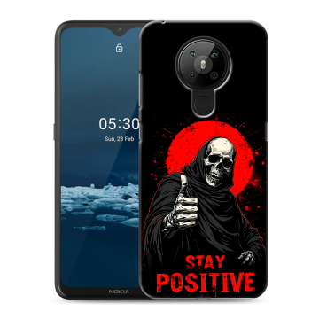 Силиконовый чехол на Nokia 5.3 с принтом смешной скелет