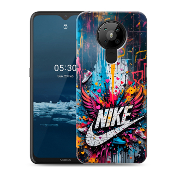 Силиконовый чехол на Nokia 5.3 с принтом Nike Найк Силиконовый чехол на Nokia 5.3 с принтом Nike Найк