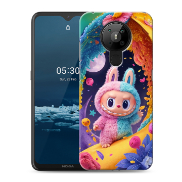 Силиконовый чехол на Nokia 5.3 с принтом Labubu Лабубу Силиконовый чехол на Nokia 5.3 с принтом Labubu Лабубу