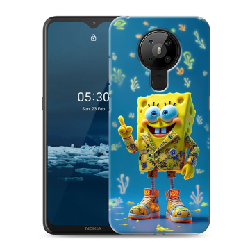 Силиконовый чехол на Nokia 5.3 с принтом Спанч боб Спанчбоб Силиконовый чехол на Nokia 5.3 с принтом Спанч боб Спанчбоб