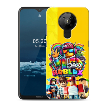Силиконовый чехол на Nokia 5.3 с принтом Roblox Роблокс Силиконовый чехол на Nokia 5.3 с принтом Roblox Роблокс