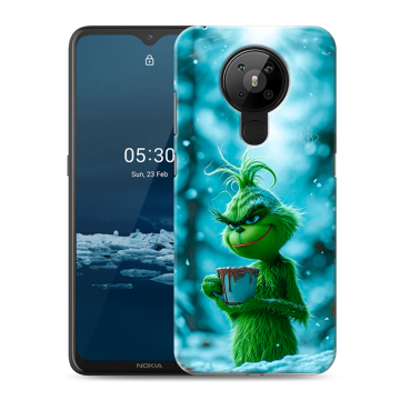 Силиконовый чехол на Nokia 5.3 с принтом Новый год гринч