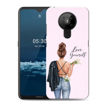 Силиконовый чехол на Nokia 5.3 с принтом женский Силиконовый чехол на Nokia 5.3 с принтом женский