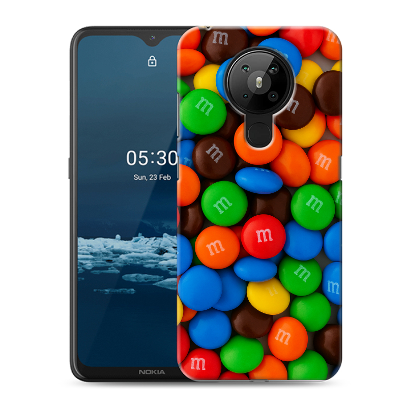 Силиконовый чехол на Nokia 5.3 с принтом Конфеты Силиконовый чехол на Nokia 5.3 с принтом Конфеты