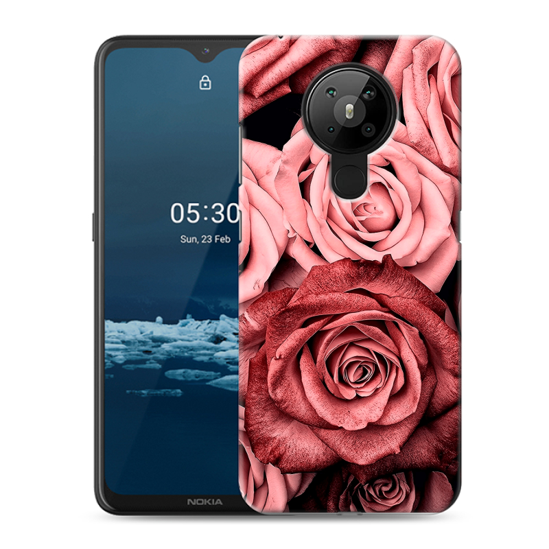 Силиконовый чехол на Nokia 5.3 с принтом Цветы розы Силиконовый чехол на Nokia 5.3 с принтом Цветы розы