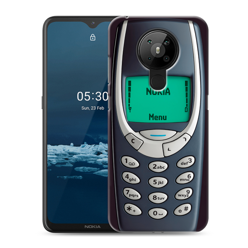 Силиконовый чехол на Nokia 5.3 с принтом Старый телефон Силиконовый чехол на Nokia 5.3 с принтом Старый телефон