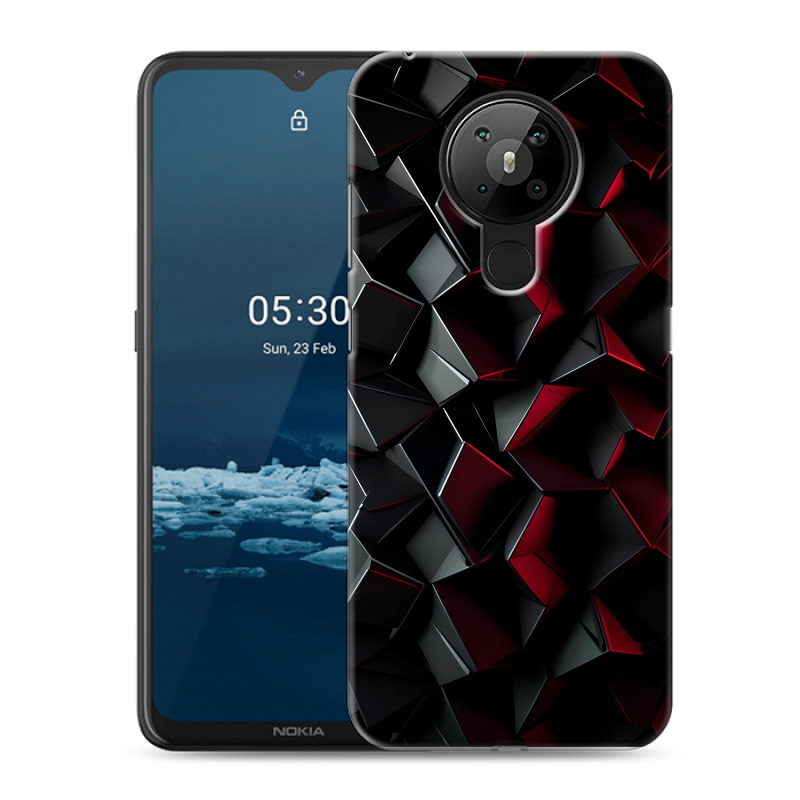 Силиконовый противоударный чехол на Nokia 5.3 с принтом Абстракция Силиконовый противоударный чехол на Nokia 5.3 с принтом Абстракция