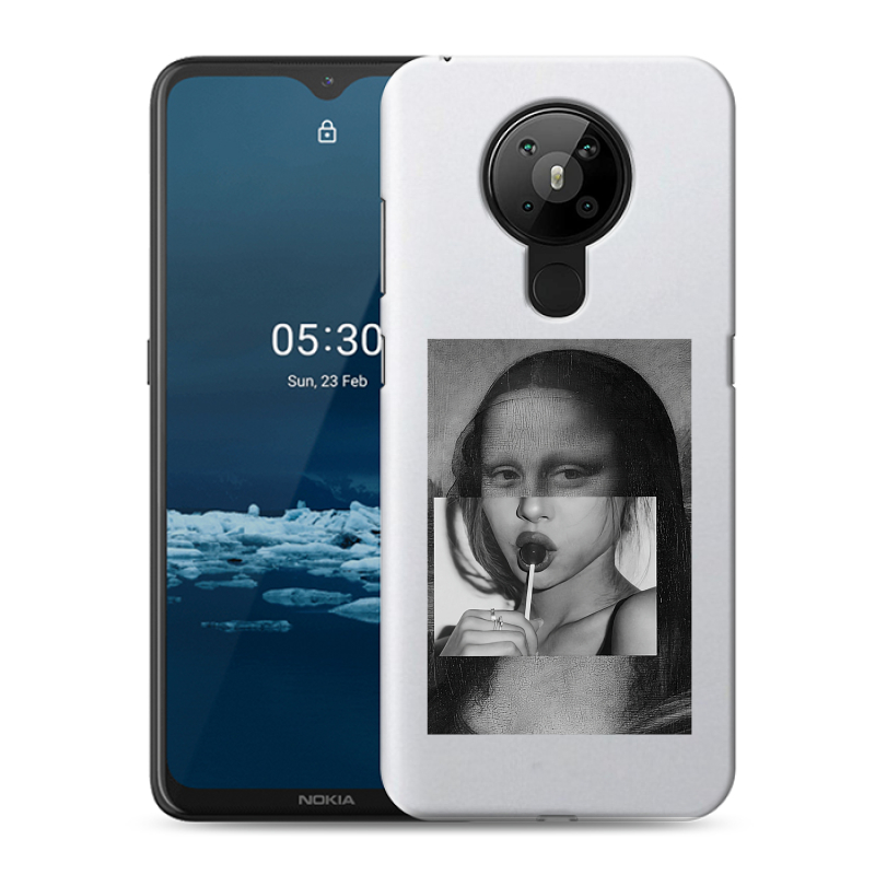 Силиконовый чехол на Nokia 5.3 с принтом Мона Лиза Силиконовый чехол на Nokia 5.3 с принтом Мона Лиза