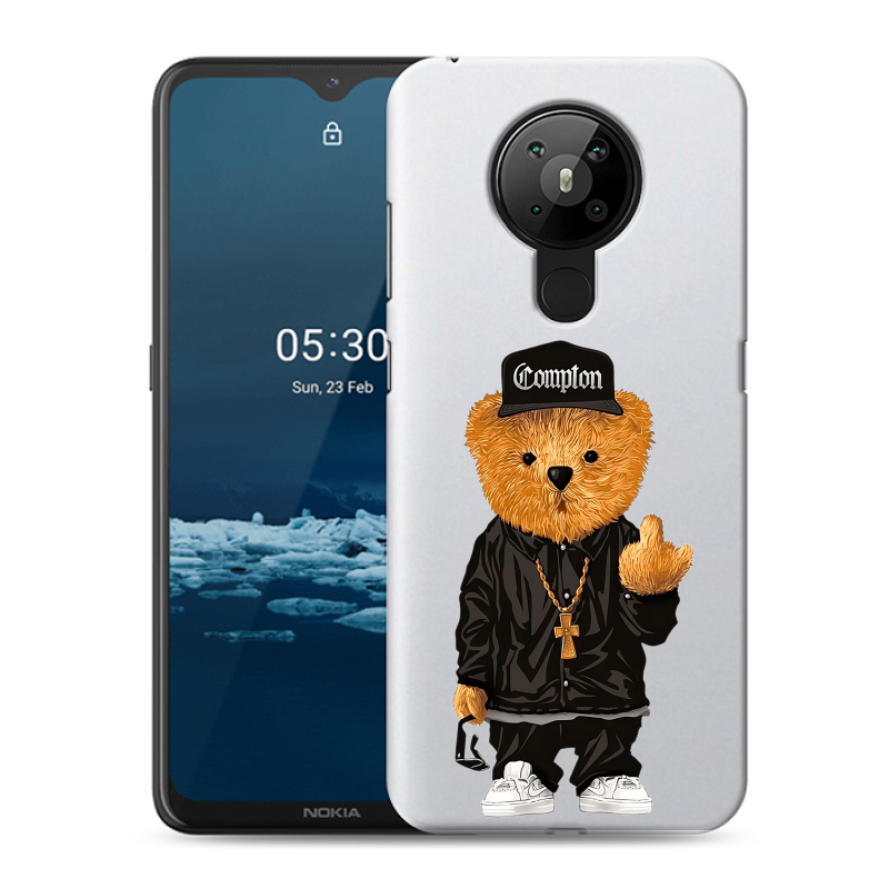 Силиконовый чехол на Nokia 5.3 с принтом Плюшевый медведь Силиконовый чехол на Nokia 5.3 с принтом Плюшевый медведь