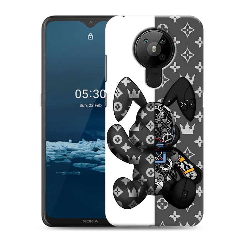 Силиконовый противоударный чехол на Nokia 5.3 с принтом Луи робот Силиконовый противоударный чехол на Nokia 5.3 с принтом Луи робот