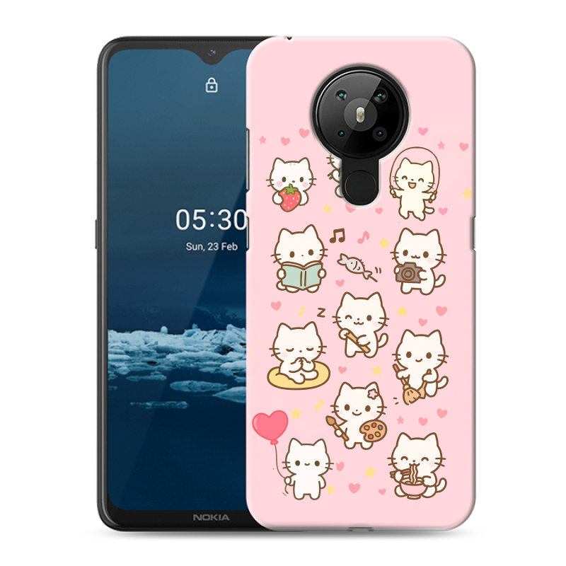 Силиконовый противоударный чехол на Nokia 5.3 с принтом Hello Kitty Хелоу Кити Силиконовый противоударный чехол на Nokia 5.3 с принтом Hello Kitty Хелоу Кити
