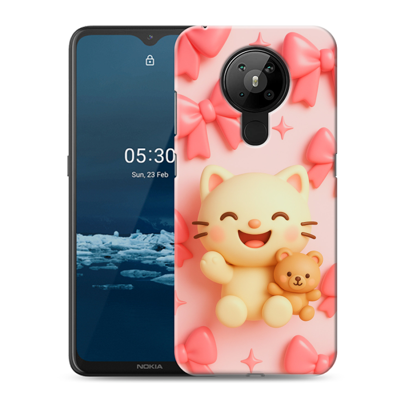 Силиконовый противоударный чехол на Nokia 5.3 с принтом для девочек Силиконовый противоударный чехол на Nokia 5.3 с принтом для девочек