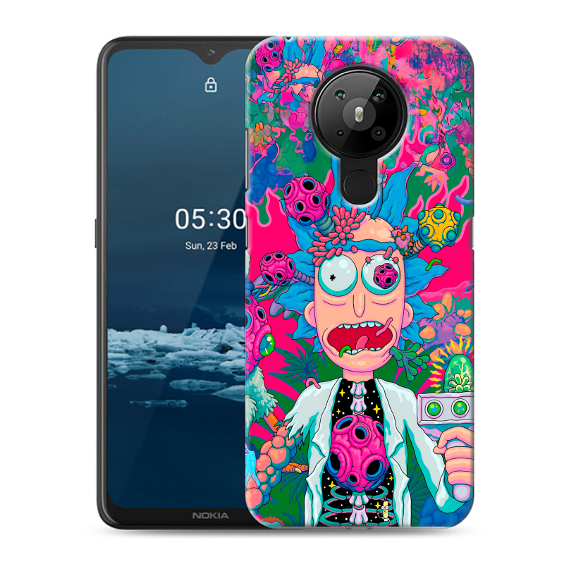 Силиконовый чехол на Nokia 5.3 с принтом Рик и Морти Rick Morty Силиконовый чехол на Nokia 5.3 с принтом Рик и Морти Rick Morty