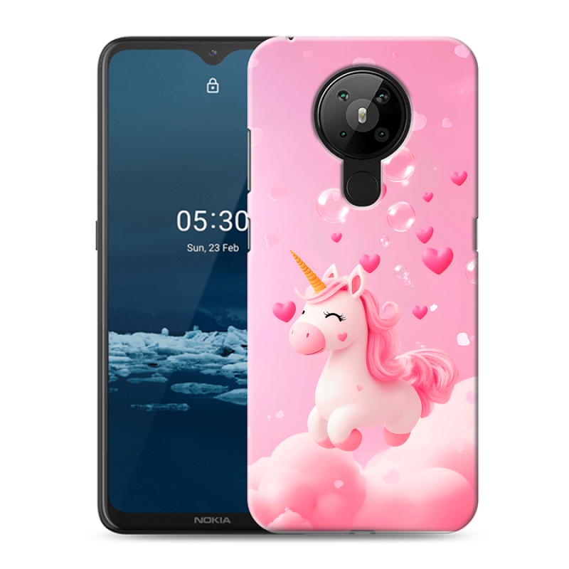 Силиконовый чехол на Nokia 5.3 с принтом Единорог Силиконовый чехол на Nokia 5.3 с принтом Единорог