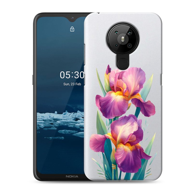 Силиконовый чехол на Nokia 5.3 с принтом Цветы орхидеи Силиконовый чехол на Nokia 5.3 с принтом Цветы орхидеи
