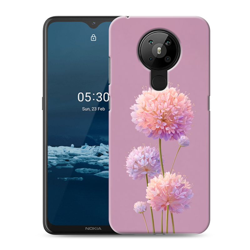 Силиконовый чехол на Nokia 5.3 с принтом Цветы Силиконовый чехол на Nokia 5.3 с принтом Цветы