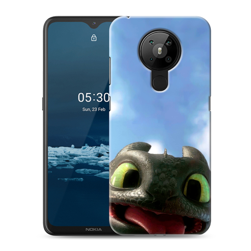 Силиконовый противоударный чехол на Nokia 5.3 с принтом Как приручить дракона Силиконовый противоударный чехол на Nokia 5.3 с принтом Как приручить дракона