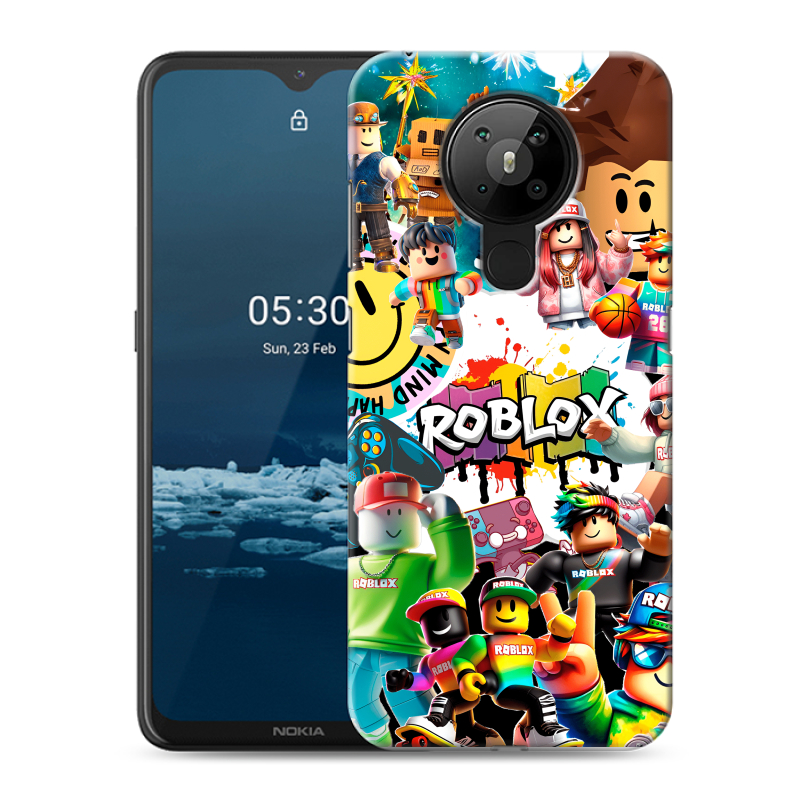 Силиконовый чехол на Nokia 5.3 с принтом Roblox Роблокс Силиконовый чехол на Nokia 5.3 с принтом Roblox Роблокс