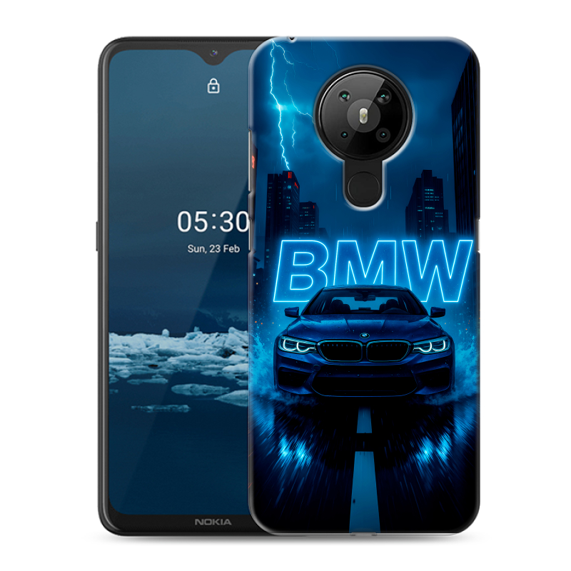 Силиконовый противоударный чехол на Nokia 5.3 с принтом BMW БМВ Силиконовый противоударный чехол на Nokia 5.3 с принтом BMW БМВ