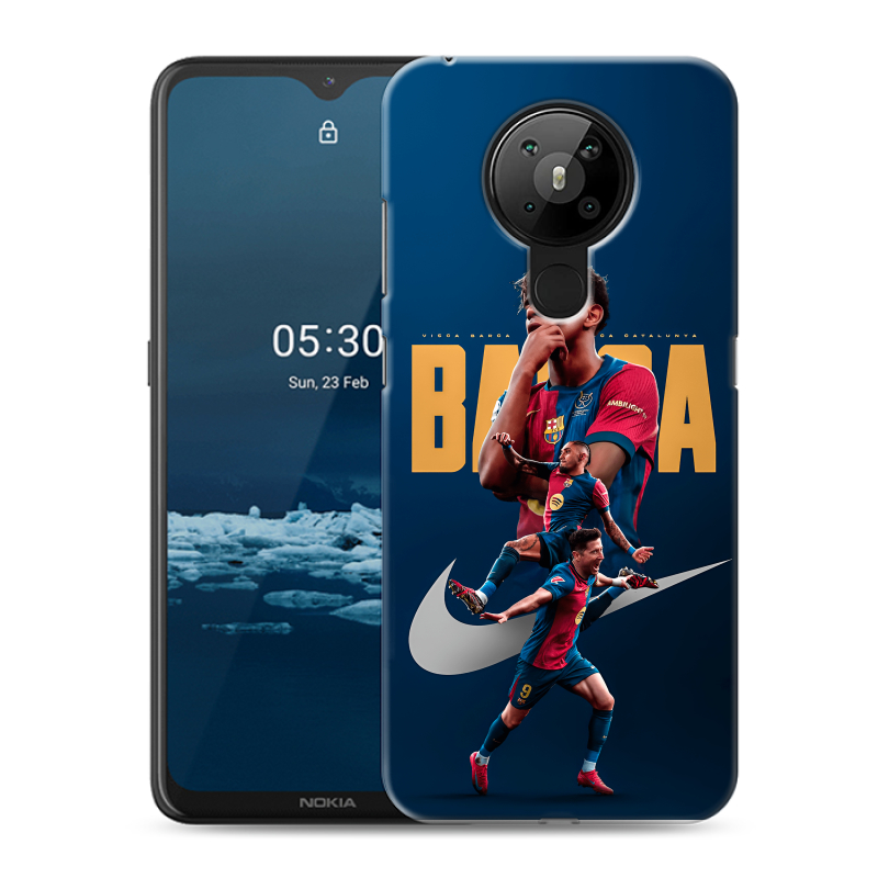 Силиконовый противоударный чехол на Nokia 5.3 с принтом Барселона Barca Yamal Силиконовый противоударный чехол на Nokia 5.3 с принтом Барселона Barca Yamal