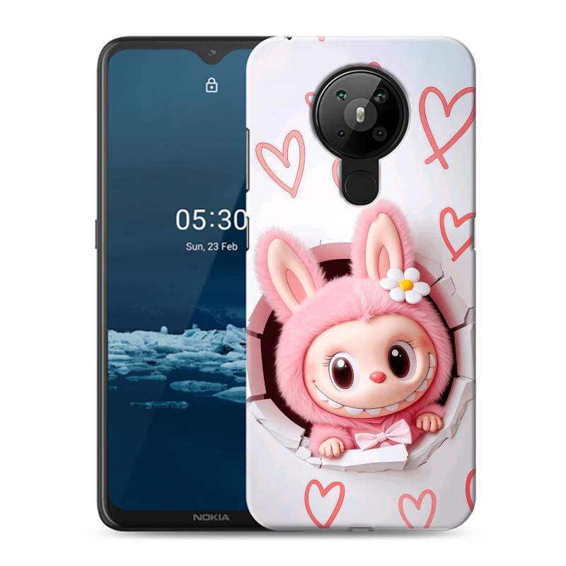 Силиконовый чехол на Nokia 5.3 с принтом Labubu Лабубу Силиконовый чехол на Nokia 5.3 с принтом Labubu Лабубу