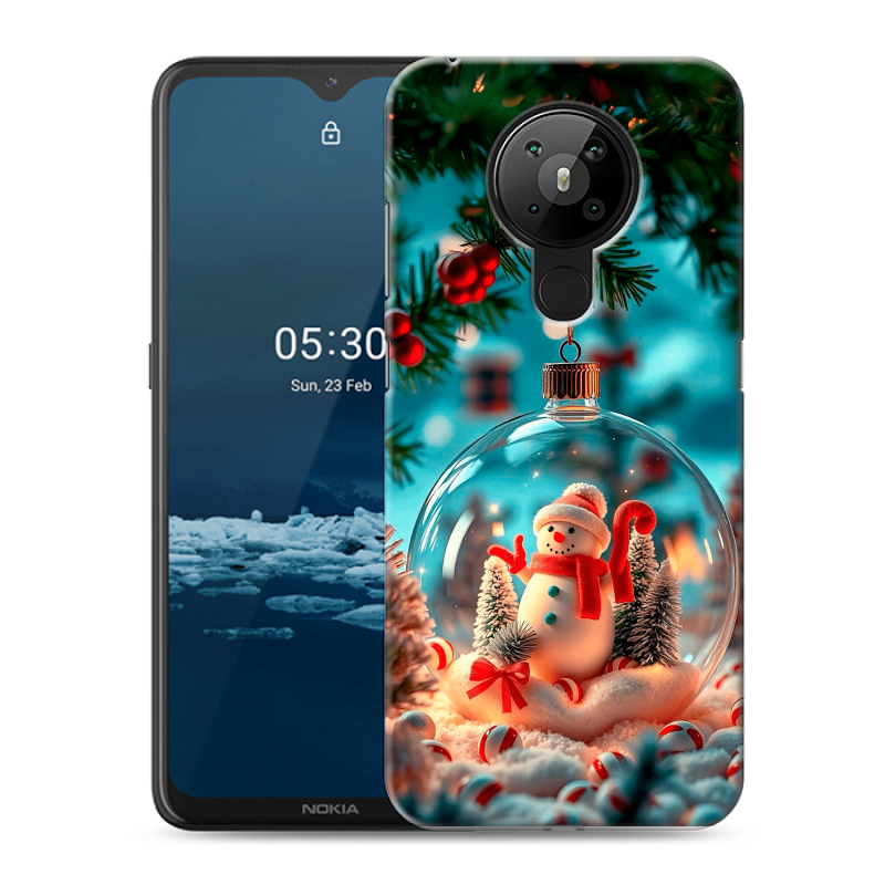 Силиконовый чехол на Nokia 5.3 с принтом Новый год Силиконовый чехол на Nokia 5.3 с принтом Новый год