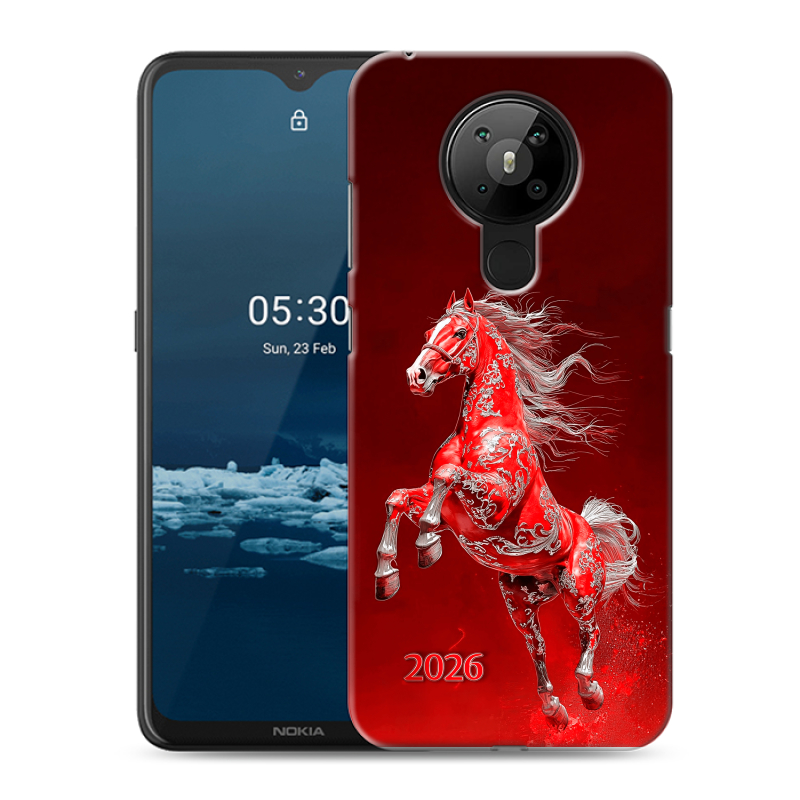 Силиконовый чехол на Nokia 5.3 с принтом Новый год Силиконовый чехол на Nokia 5.3 с принтом Новый год