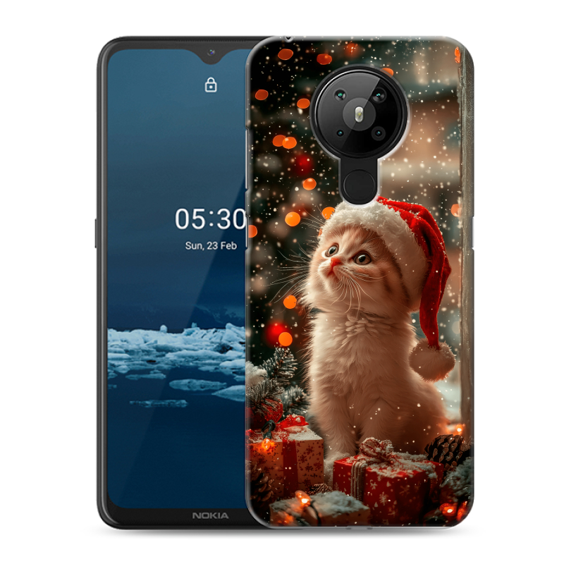 Силиконовый чехол на Nokia 5.3 с принтом Новый год Силиконовый чехол на Nokia 5.3 с принтом Новый год
