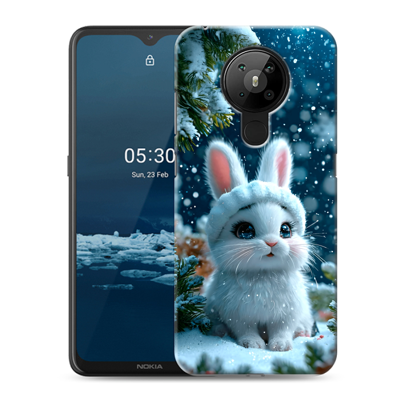 Силиконовый чехол на Nokia 5.3 с принтом Новый год Силиконовый чехол на Nokia 5.3 с принтом Новый год
