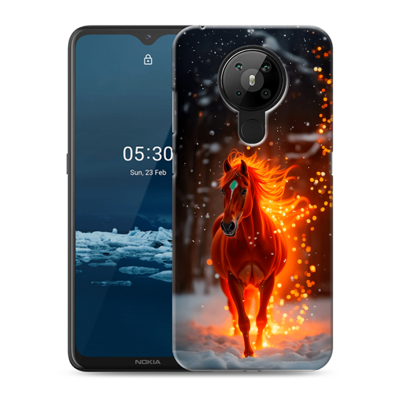 Силиконовый чехол на Nokia 5.3 с принтом Новый год Силиконовый чехол на Nokia 5.3 с принтом Новый год