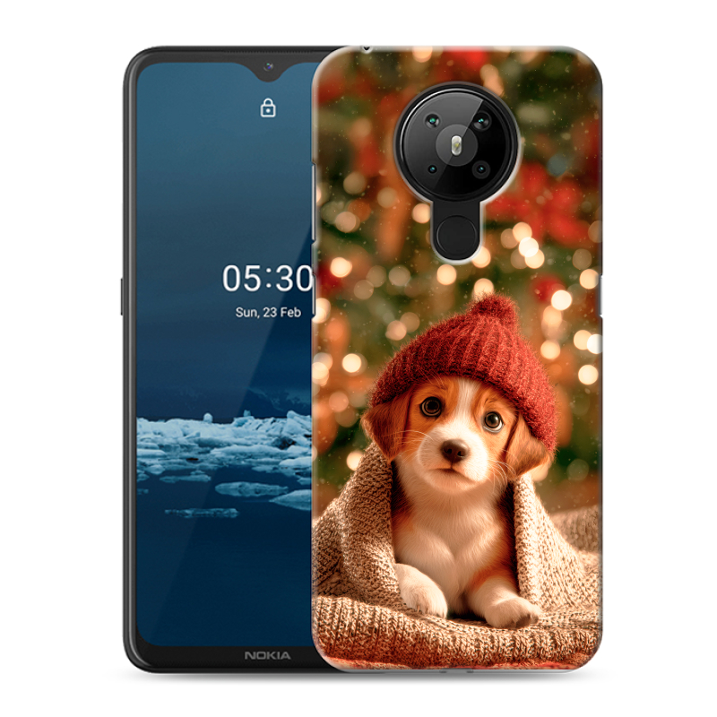 Силиконовый чехол на Nokia 5.3 с принтом Новый год Силиконовый чехол на Nokia 5.3 с принтом Новый год